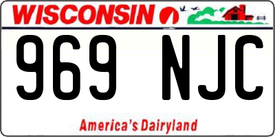 WI license plate 969NJC