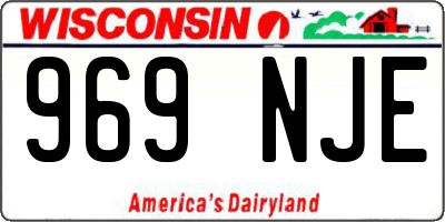 WI license plate 969NJE