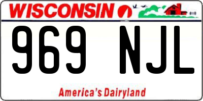 WI license plate 969NJL