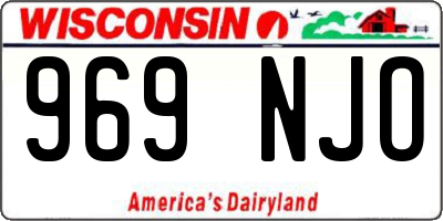 WI license plate 969NJO