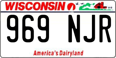 WI license plate 969NJR