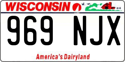WI license plate 969NJX