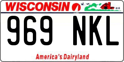 WI license plate 969NKL