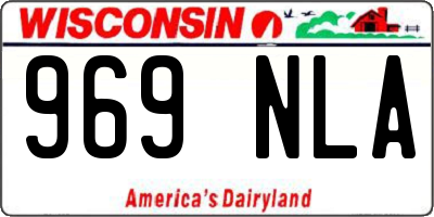 WI license plate 969NLA
