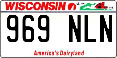 WI license plate 969NLN