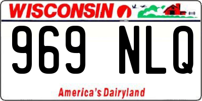 WI license plate 969NLQ