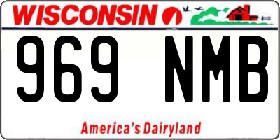 WI license plate 969NMB