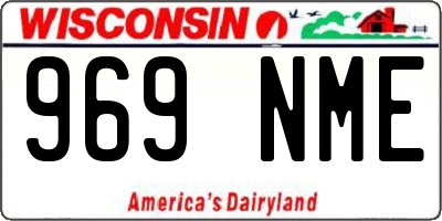 WI license plate 969NME