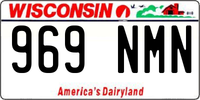 WI license plate 969NMN