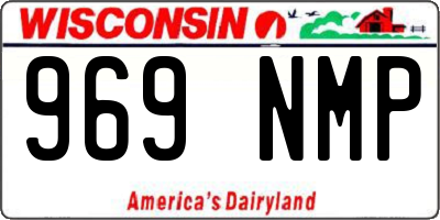 WI license plate 969NMP