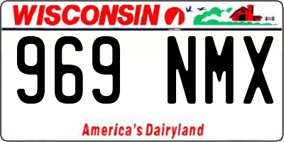 WI license plate 969NMX