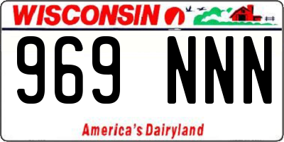 WI license plate 969NNN
