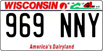 WI license plate 969NNY