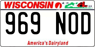 WI license plate 969NOD