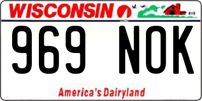 WI license plate 969NOK