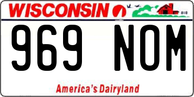 WI license plate 969NOM