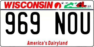 WI license plate 969NOU