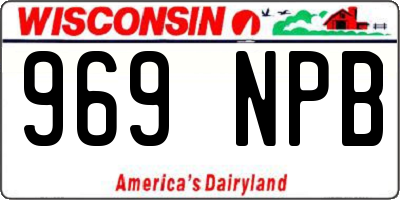 WI license plate 969NPB