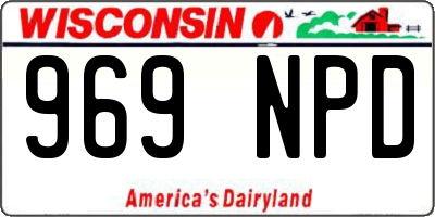 WI license plate 969NPD