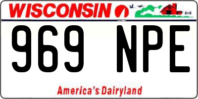 WI license plate 969NPE