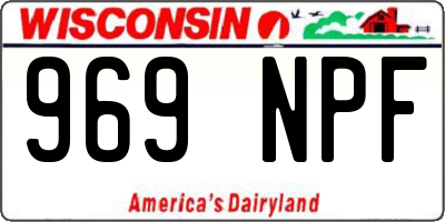 WI license plate 969NPF
