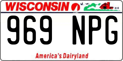 WI license plate 969NPG