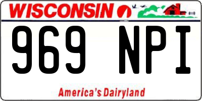 WI license plate 969NPI