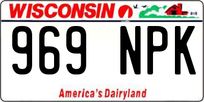 WI license plate 969NPK
