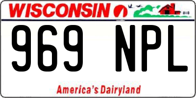 WI license plate 969NPL