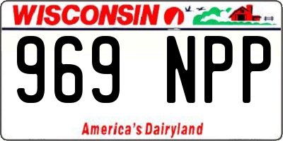 WI license plate 969NPP