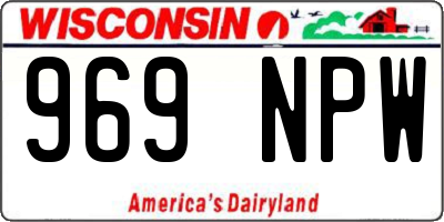 WI license plate 969NPW