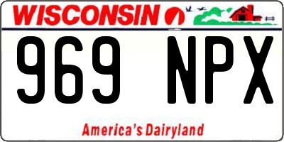 WI license plate 969NPX