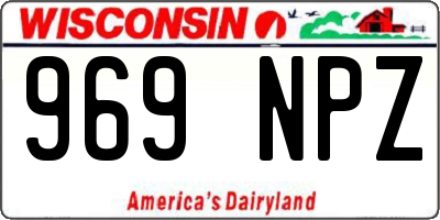WI license plate 969NPZ