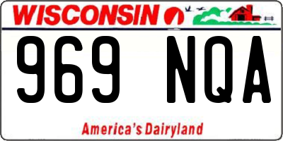 WI license plate 969NQA