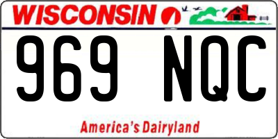 WI license plate 969NQC