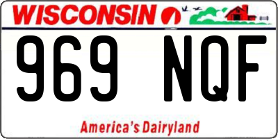 WI license plate 969NQF