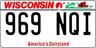WI license plate 969NQI