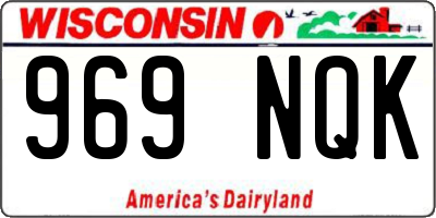 WI license plate 969NQK