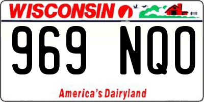WI license plate 969NQO
