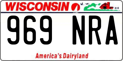 WI license plate 969NRA