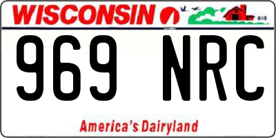 WI license plate 969NRC