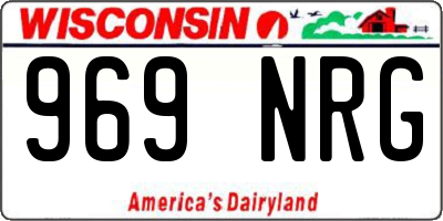 WI license plate 969NRG