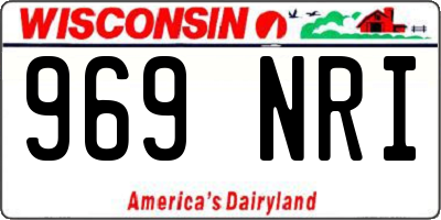 WI license plate 969NRI
