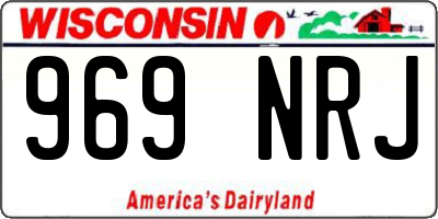 WI license plate 969NRJ