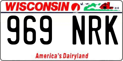 WI license plate 969NRK