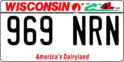 WI license plate 969NRN