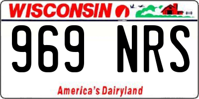 WI license plate 969NRS