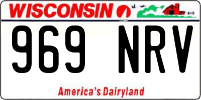 WI license plate 969NRV