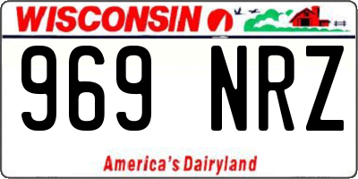WI license plate 969NRZ
