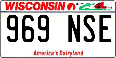 WI license plate 969NSE